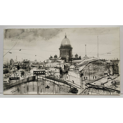 Крыши Петербурга (40 х 70)