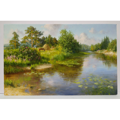 На речке (25 х 40)