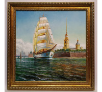 Под парусами у Петропавловки (50 х 50)