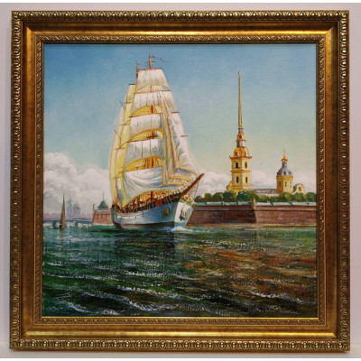 Под парусами у Петропавловки (50 х 50)