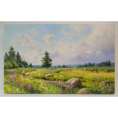 На покосных лугах (25 х 40)
