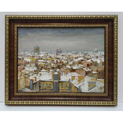 Крыши Петербурга. Зима (30 х 40)