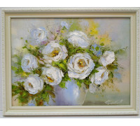 Белые розы (30 х 40)