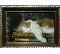 Кот на книжках 10 х 15