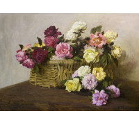 Розы в корзине