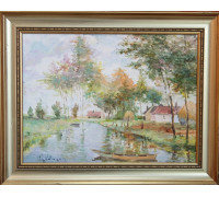 Пейзаж с лодкой