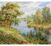 Летний пейзаж с рекой